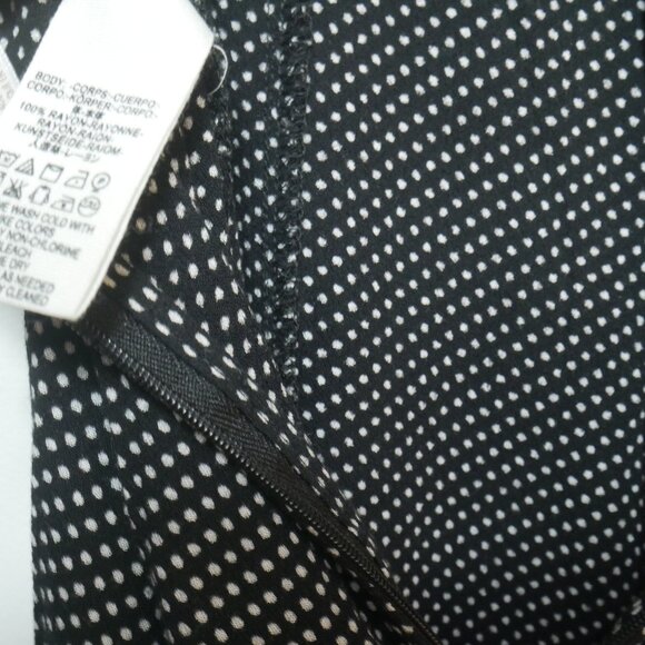 Free People Black Polka Dot Wide Leg Palazzo Pants High Waisted Size 2 - Picture 9 of 15